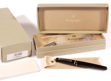 PRL) PENNA MONTEGRAPPA ELMO 01 BLACK FOUNTAIN PEN INK FP B PLUMA CANETA TINTEIRO