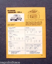 BE33 - Clipping-Ritaglio -1973- MINI SCHEDA TECNICA , VOLKSWAGEN MAGGIOLONE 1200