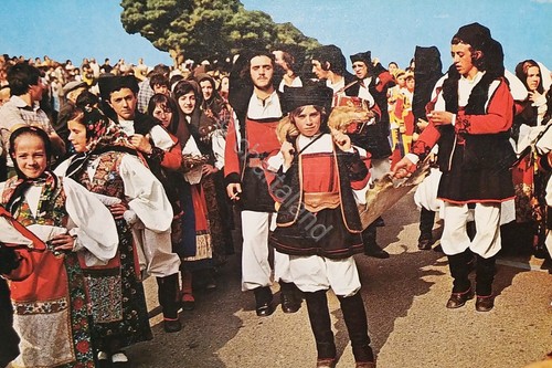Cartolina costumi sardi - cartolina,