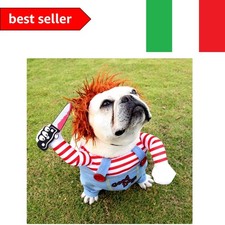 Vestiti e costumi da bambola assassina divertenti per cani, adatti per Hallow...