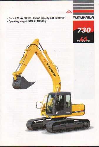Foglietto brochure escavatore