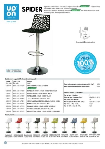 Sgabello grand soleil spider - sgabello,