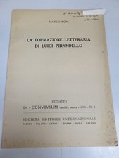 1948 AUTOGRAFO MARCO BONI FORMAZIONE LETTERARIA LUIGI PIRANDELLO CONVIVIUM SC111