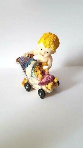 Statuetta bimbo con carrozzina - statuetta,
