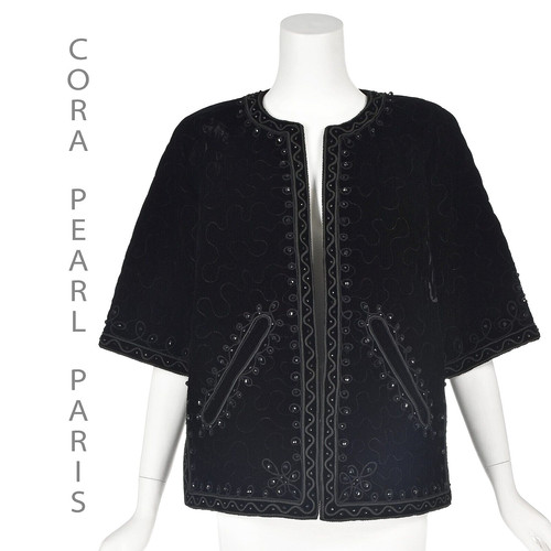 Giacca vintage velluto nero - in,