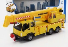 MODELLINO CAMION STATICO BURAGO MAN CRANE GRU BBRG 3000 3 ASSI 2010 GIALLO 1/43
