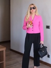 ZARA BLAZER ADERENTE ROSA
