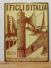 Targa In Latta Propaganda Fascista Riproduzione
