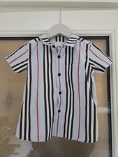 Camicia blu a quadri Burberry