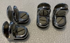 Lotto 4 clip da mensola connettore cubo cromato 2 vie 3/16" vetro/plastica ripiano