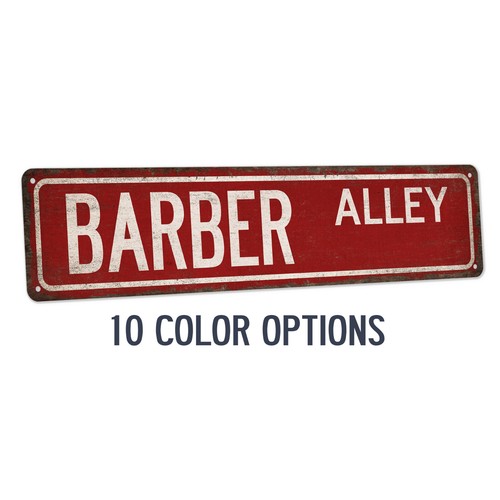 Cartello stradale barbiere