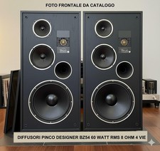COPPIA DI DIFFUSORI PINCO DESIGNER BZ54 60 W.RMS 8 OHM 4 VIE PREZZO TRATTABILE