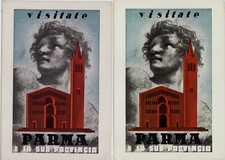 #PARMA: ENTE PROVINCIALE PER IL TURISMO- 1938 CON FOGLIETTO- dis. MATTIOLI