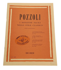 Pozzoli 5 Sonatine Facili Nello Stile Classico per Pianoforte Spartiti Facile