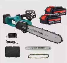 Sega 12" pollici Motosega DOPPIA BATTERIA Serbatoio Olio Automatico Tagliarami