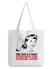 Borsa shopper giocatore hockey
