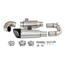 Tubo scarico moto con tubo mid