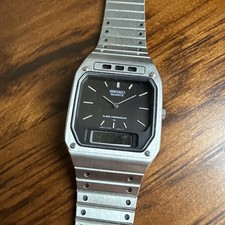 Raro Seiko H249-5070 A1 Analogico/Digitale Quarzo Venditore 1980 Vintage Campione Ricambi