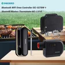 INKBIRD Soffiatore Barbecue Bluetooth Wi-Fi ISC-027BW + Sonda Termometro Carne Senza Fili