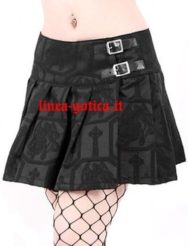 Mini gonna nera goth dark - goth,