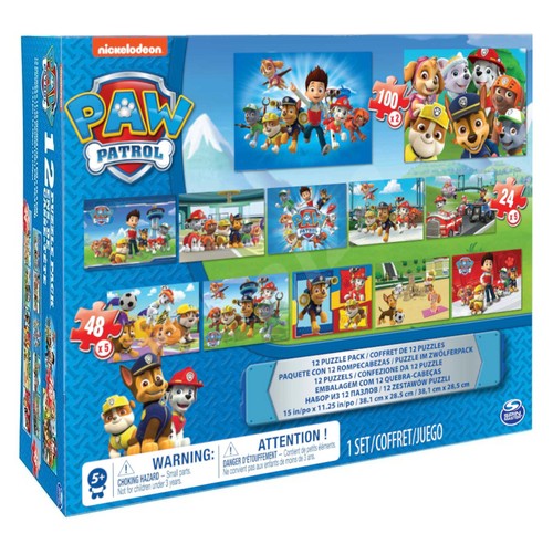 Paw patrol puzzle box con - box, 12