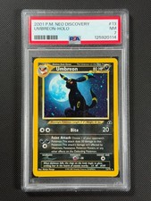 PSA 7 Umbreon 13/75 HOLO Pokémon Card WOTC Neo Discovery Rare Holo NM