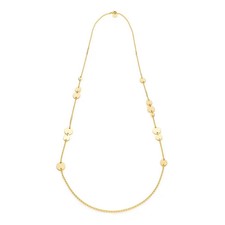 Collana Donna Dorato Dinamica Lunga Medaglie Tonde Bronzo Unoaerre 2582