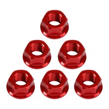6 dadi pignone M10x1.00 rosso