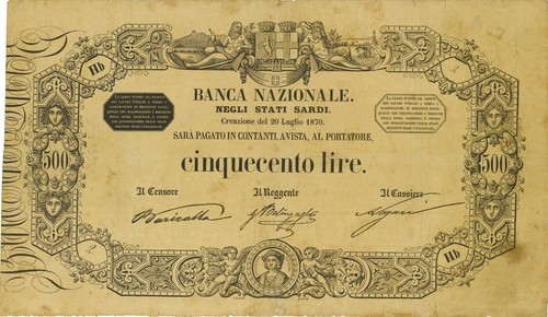 Italia lire 500 - italia, -lire