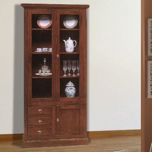 Vetrina salotto legno noce - vetrina,