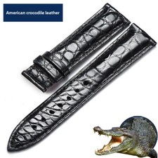 Cinturino in pelle di coccodrillo cinturino per orologio in vera pelle grana di alligatore di alta qualità