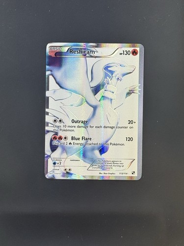 Carta pokemon reshiram - reshiram, 113/114