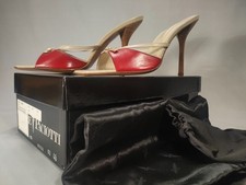 Mules in pelle bicolore tacco