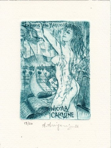 Exlibris bookplate radierung - bookplate,