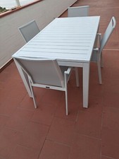 Livingarden SET  Tavolo + 4 Sedie + 2 Sdraio in Alluminio in Ottimo stato