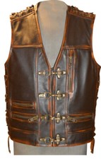 Gilet bikers uomo vera pelle