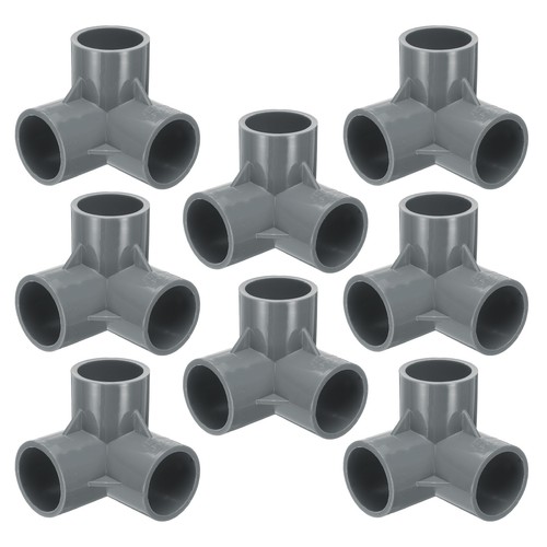 8pcs raccordi pvc 3 vie - a,
