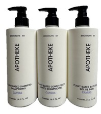 Set 3 CONFEZIONI Farmacia TELA Shampoo Balsamo Lavaggio Corpo Bottiglia Pompa 16,2 Oz