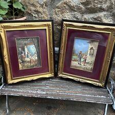 Dipinti Mario Fattori Coppia  Olio Su  Cartoncino 