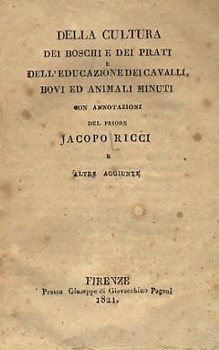 Della cultura dei boschi - della,