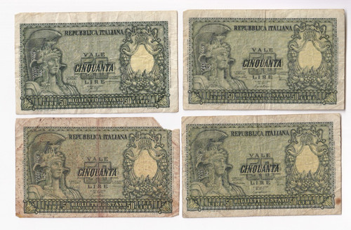 Italy lire lira - lira, 1951