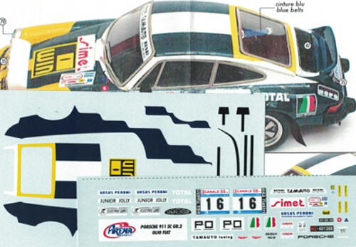 Decal porsche 911sc gr - 1/43, gr.3