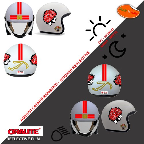 Adesivi casco rifrangenti