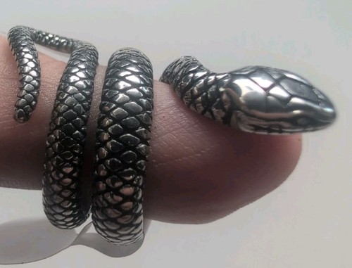 Anello serpente acciaio inox - anello,