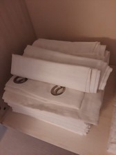 TENDE LEYA BIANCO COPRENTE  140X276 CM COTONE ORGANICO CON OCCHIELLI 8 PZ.