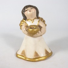 STATUINA ANGELO ANGIOLETTO THUN IN CERAMICA VINTAGE h 10 cm - W331