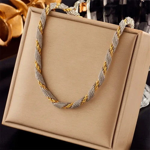 Collana donna bicolore oro - ✨,