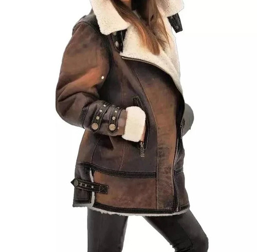 Giacca donna marrone - , shearling