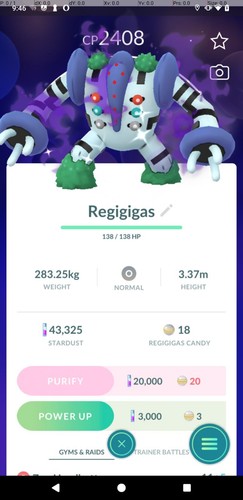 Shiny regigigas shadow p t - -,