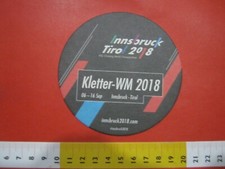 B1 SOTTOBICCHIERE BIRRA BEER MAT BIER COASTER AUSTRIA 2018 INNSBRUCK SPORT SKI